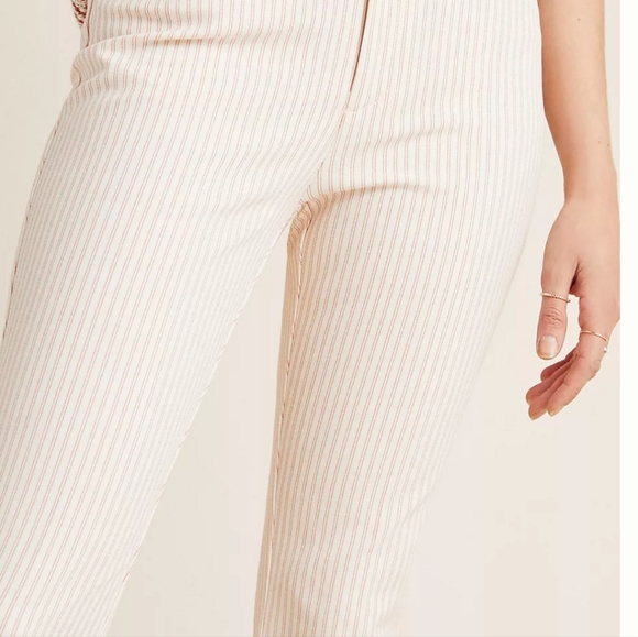 Anthropologie The Essential Slim Striped Trouser, Size 12 - Picture 2 of 8